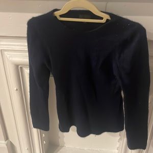 J crew Italian cashmere navy crew neck long sleeve sweater